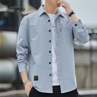 เสื้อผู้ชายเสื้อทรงหลวมฤดูใบไม้ร่วงที่ Intirage [M-3XL]