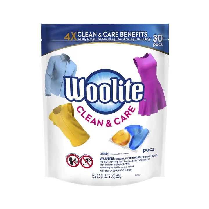 Woolite Clean & Care Laundry Detergent Pacs, for Standard & HE Washers