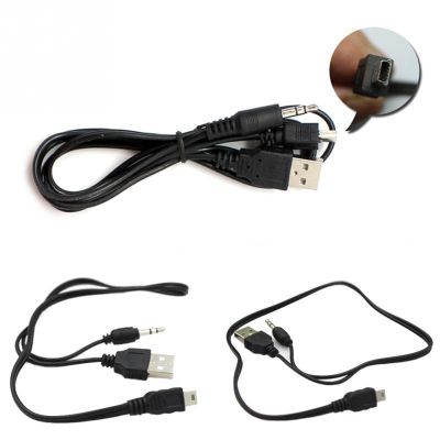 new 2 in 1USB Cable Jack 3.5mm AUX Cable USB Male Mini USB 5 Pin Charge for Bluetooth Player Portable Speaker