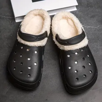 Men fuzzy store slippers