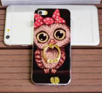 เคส ไอโฟน Case iPhone 5/5s / SE  ( วัสดุ เป็น TPU  ลายนกฮูกน่ารักๆ มีแหวนคล้องนิวมือ  ) Case Cover for Apple iPhone 5/5s / SE