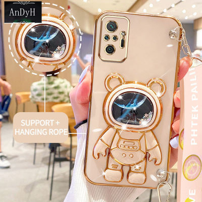 AnDyH&nbsp;Casing&nbsp;For Xiaomi Redmi Note10 10s Note10 Pro Max Note 10Pro Phone&nbsp;Case&nbsp;Cute&nbsp;3D&nbsp;Starry&nbsp;Sky&nbsp;Astronaut&nbsp;Desk&nbsp;Holder&nbsp;with lanyard