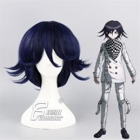 V3 Danganronpa ใหม่คอสเพลย์ Kokichi Ouma วิกผม Anime สีดำสีม่วงสีไล่ระดับสีคอสเพลย์อุปกรณ์ตกแต่งงานปาร์ตี้