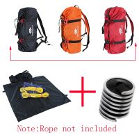 [HOT JJOZZZCXQDOU 575] Rock Climbing Rope Bag Cord Carry Bag Ground Mat With Rope Brush Cord Sling Spiral Cleaner Gear For Mountaineering Caving Hiking