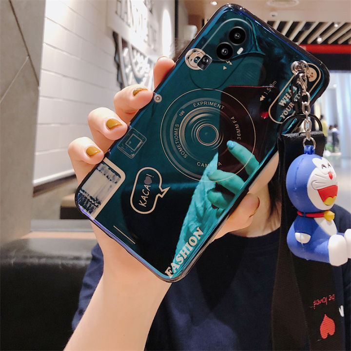 phone-case-เคส-oppo-reno10-reno10pro-plus-5g-เคสลายกล้องบลูเรย์อินเทรนด์พร้อมสายคล้องตุ๊กตาการ์ตูนน่ารักฝาหลัง2023