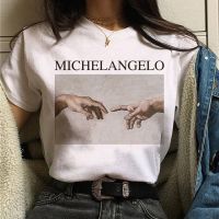 Aesthetic T Shirt Vaporwave Michelangelo Tshirt Korean Style Graphic Hop Tshirt Gildan