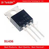 5pcs / lot ใหม่ BU406 TO-220 NPN SWITCHING TRANSISTOR