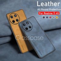 เคสสำหรับ Realme 11 Nfc สำหรับ Realme 11 Pro Plus 11Pro 11 + Realme11 Nfc 4G 5G หนังแกะ2023เคสโทรศัพท์หนังแฟชั่นปกป้องเลนส์ฝาครอบด้านหลังเคสนิ่มกันกระแทก