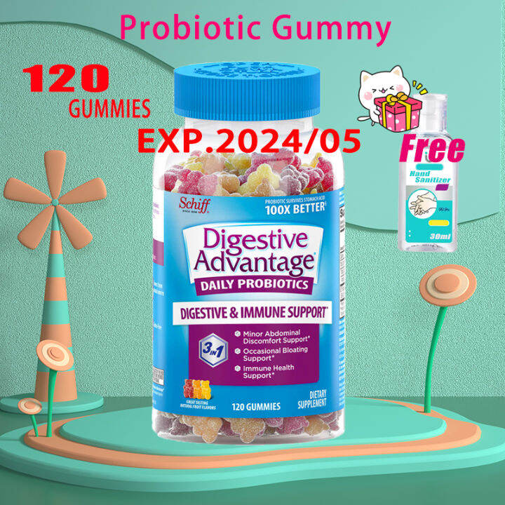 schiff Digestive Advantage Probiotic Gummy Bear Gummy 120 Gummies daily