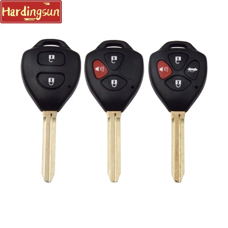 4 Button Car Key Case Cover for Toyota Camry Corolla RAV4