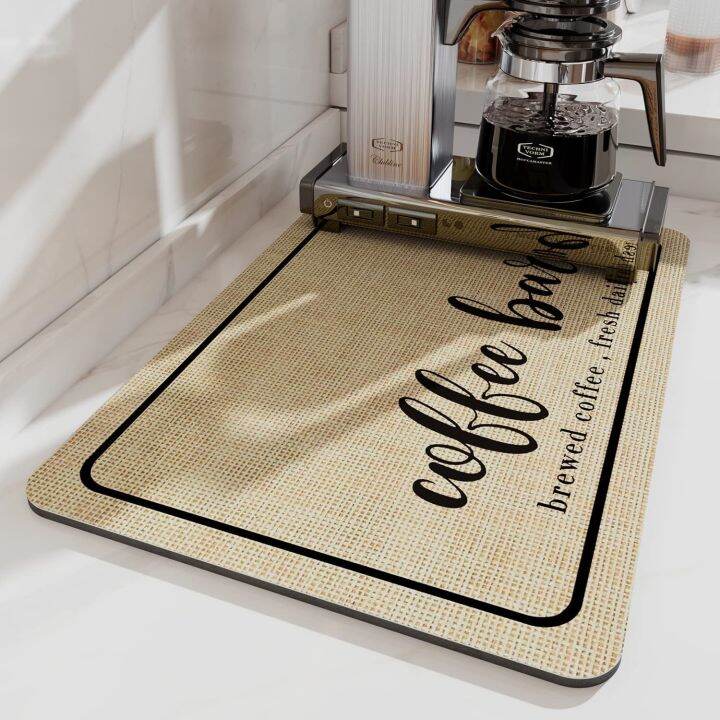 【CC】♗ Large Absorbent Mat Coffee Dish Draining Drying Dry Bathroom