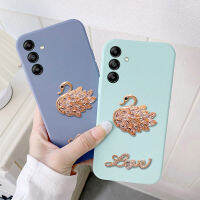 เคสโทรศัพท์Samsung S23 Fe S23 ultra S23+ เพชรสุดหรูแฟชั่นใหม่ล่าสุดตกแต่งสีลูกกวาดนวลลายหงส์ปลอกนุ่มซิลิโคนเคส Galaxy S23 FEเคสโทรศัพท์สวย