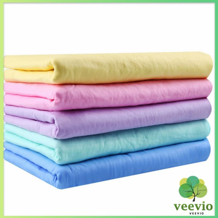 veevio-ผ้าชามัวร์-ผ้าเช็ดรถ-ผ้าอเนกประสงค์ดูดซับน้ำได้ดี-multipurpose-towel-มีสินค้าพร้อมส่ง