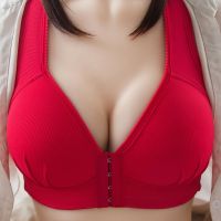 2021 Plus Size Sexy Push Up Bra Front Closure Solid Color Brassiere Wireless Bralette Breast Seamless Bras for Women BCD 105