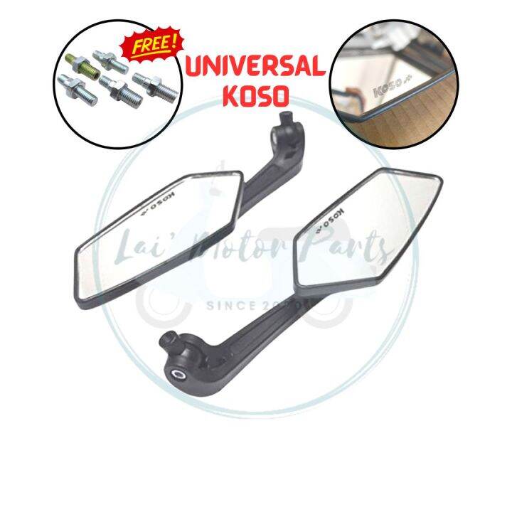 SIDE MIRROR MOTOR KOSO SIDE MIRROR KECIL CERMIN SISI MOTOR KECIL