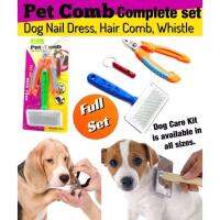 Pet Comb Complete set ชุดตัดเล็บสนัข ครบเซทพร้อมแปรงขนและนกหวีด ชุดตัดเล็บ ที่ตัดเล็บหมา แปรงขนสุนัข แปรงขนสุนัขยาว แปรงขนนุ่ม T2142