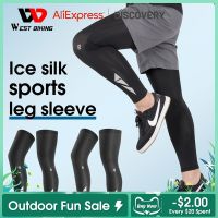 WEST BIKING Leg Sleeves Ice Silk Breathable Quick Dry Running Sports Leggings Sun UV Protection Leg Covers Cycling Leg Sleeves