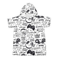 Printed Haro Player Game PS4 Hooded Beach Towel Hoodies Surf Beach Swim Cloak Printed Swimsuit Pool Gym Fitness Bath Towel