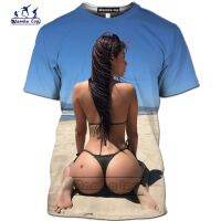 Mamba Top Beach Bikini Model Sexy Buttock Goddess Hentai Shirt Men 3D Print Anime Loli Beauty Cosplay Summer Casual Man Clothing