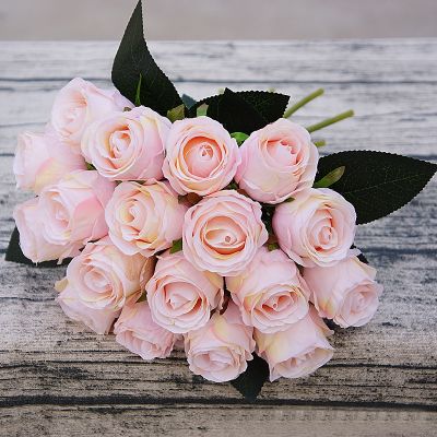 [AYIQ Flower Shop] 9/12/18ชิ้น/ล็อตดอกไม้ประดิษฐ์สีขาวช่อดอกไม้งานแต่งราชวงศ์ไทยกุหลาบดอกไม้ผ้าไหมตกแต่งบ้านของตกแต่งงานปาร์ตี้