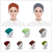 คุณภาพสูง Criss Cross มุสลิม Hijab หมวกด้านใน Underscarf ดึงอิสลามผ้าพันคอ Turban หมวก Headcover ผู้หญิง Headwrap