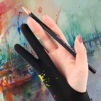 Black Two Finger Sketch Gloves Oil painting anti-fouling finger cots pencil sketching material tool gloves Tablet Touch Gloves Drawing Painting Suppli