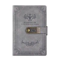 A5 200 pages retro password book with lock diary thickened creative hand ledger student notepad stationery notebook binder
