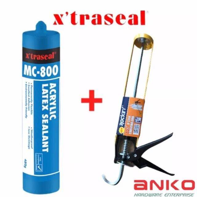 XTRASEAL MC800 ACRYLIC LATEX SEALANT WITH SILICONE CAULKING GUN