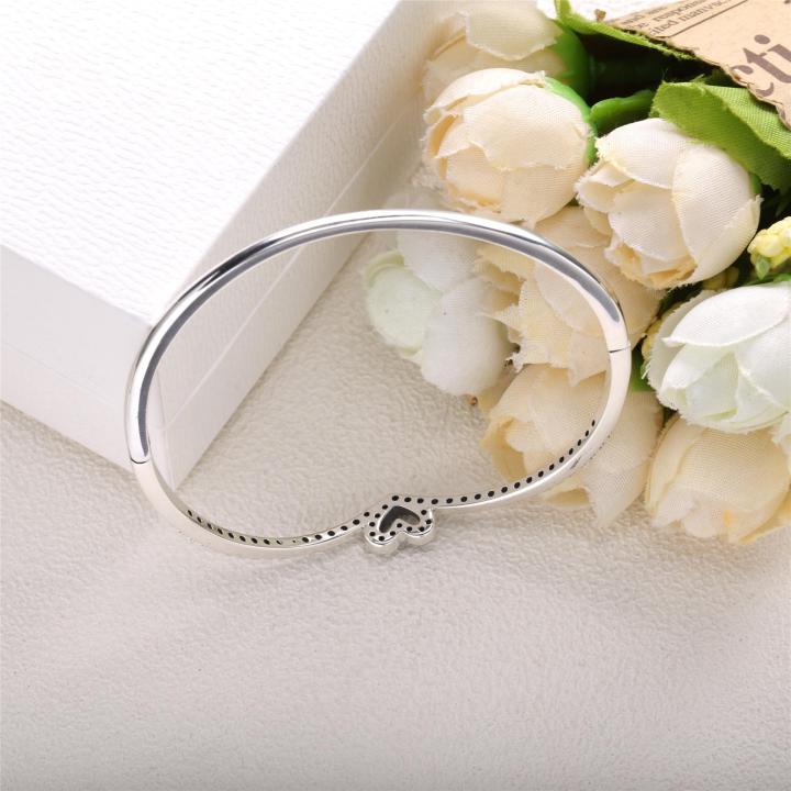 new-origina-925-sterling-silver-sparkling-celet-sparkling-wishbone-heart-bangle-fit-party-diy-jewelry-fashion-gift