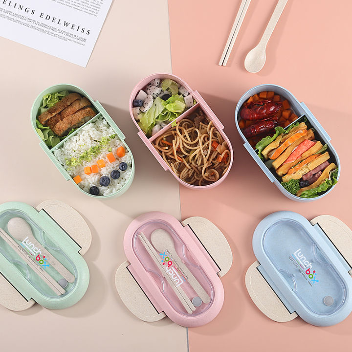 microwave-lunch-box-wheat-straw-dinnerware-food-storage-container-children-kids-school-office-portable-bento-box-lunch-bag