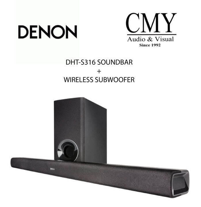 DENON DHTS316 SOUNDBAR WITH WIRELESS SUBWOOFER Lazada