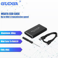 GUDGA Msata ไปยัง Usb เคส Mini Sata เพื่อ Usb3.0 3.1เคส SSD MSATA กล่องอลูมิเนียมภายนอกสำหรับโน้ตบุ๊คพีซีแล็ปท็อปเดสก์ท็อป