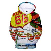 Sudadera con capucha 3D para hombre y mujer, prenda de vestir de alta calidad con diseño de moda route 66, Otoño, 2021