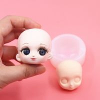 Clay cartoon ABU silicone face mold soft pottery fondant face mold Q version face hand-made doll face mold Clay  Dough