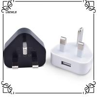 UBEWLB สำนักงาน 3พิน 5V 1A ที่ชาร์จ USB อะแดปเตอร์ไฟฟ้า ที่ชาร์จผนัง ปลั๊ก UK