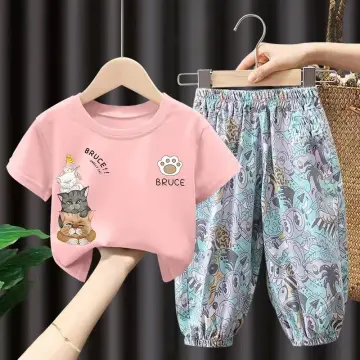 Fashion Girls Clothes Suit Summer New Children T-shirt Tops +