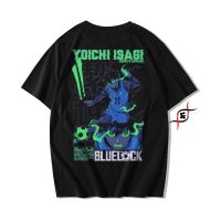 เสื้อยืดแขนสั้นคอกลมGenryu เสื้อยืด ผ้าฝ้าย พิมพ์ลายอนิเมะ Blue Lock Yoichi Isagi 24sCotton 100%  [S-5XL] S-5XL