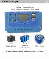 หน้าจอ LCD 12V 10A PWM แบตเตอรี่เครื่องควบคุมการชาร์จพลังงานแสงอาทิตย์แผงโซล่าการป้องกันแรงดันไฟฟ้าเกินตัวควบคุมอัจฉริยะ