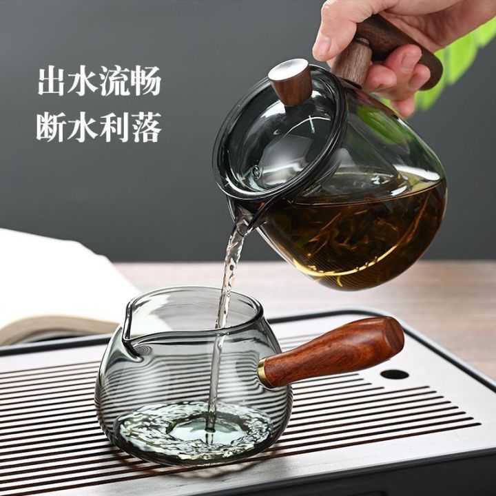 กาน้ำชาแก้วแบบด้ามครัวเรือนทำจากไม้แก้วทนอุณหภูมิสูง-set-teko-teh-พร้อมตัวกรองหม้อเดี่ยวชุดแก้วชาหม้อต้มชา