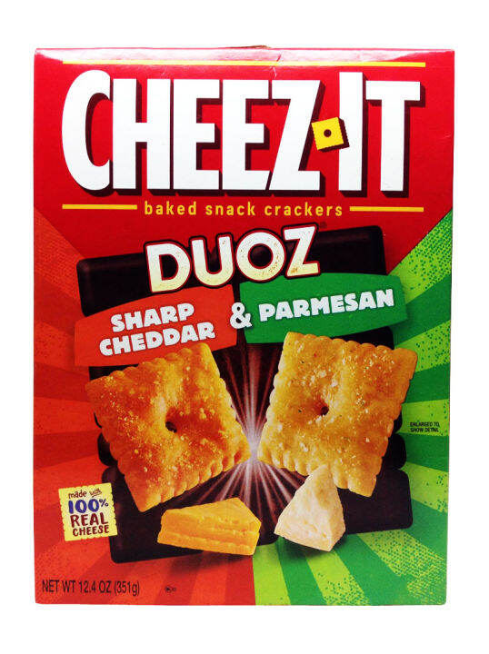 CHEEZIT DUOZ Baked Cracker Sharp Cheddar & Parmesan 351g Lazada PH