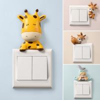 Cartoon Cute Socket Switch Wall Sticker Vinyl Decals for Home Decor lovely animal stickers Kids Room Decoration Wall Stickers Decals