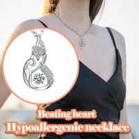 HOT14★Chain Necklace for Women Luxurious Twinkling Heart Necklace Crystal Chain Valentines Day Gift collares para mujer collier femme