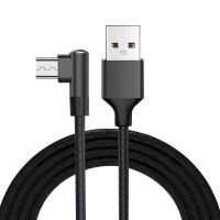 Kabel Pengecas Cepat USB Mikro Elbow Mikro untuk Android 1M