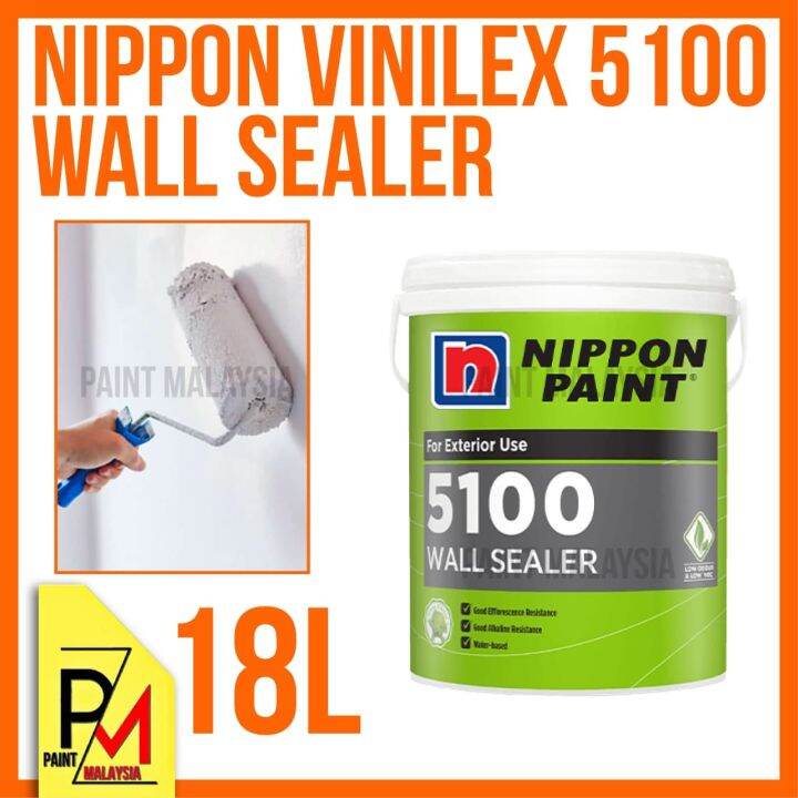 NIPPON PAINT Vinilex 5100 Wall Sealer 18L Paint Interior Exterior