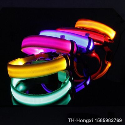 【hot】¤  Dog Collar Glowing Anti-lost Dogs Safety Necklace Accessories