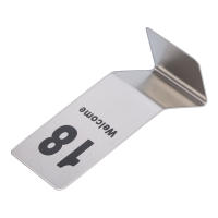 Table Number Stand Desk Number Card Stainless Steel Doublesided Recycling For