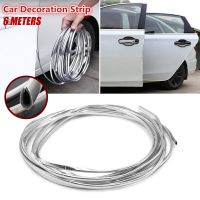 6M Car Door Edge Scratch Protection Strip Bumper Anti-collision Strip DIY Silver PVC Molding Decorative Strip Auto Accessories Car Door Protection