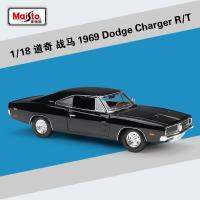 Maisto 1:18 1969ที่ชาร์จ Dodge R/T ของสะสมโมเดลรถของเล่นโลหะอัลลอยด์จำลองคุณภาพสูง B573ของขวัญสำหรับเด็ก