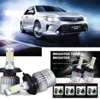 S2ไฟฉายคาดศีรษะ80W โคมไฟหลอดไฟหน้า S2สีขาว6000K สำหรับ Toyota CAMRY 2007-2017 (สีขาว)