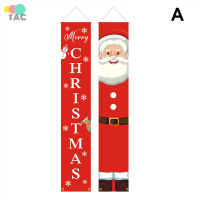 TAC Merry Christmas Santa แบนเนอร์ธงแขวนผนัง Xmas Party เครื่องประดับตกแต่ง Xmas Decor แบนเนอร์สำหรับตกแต่งบ้าน